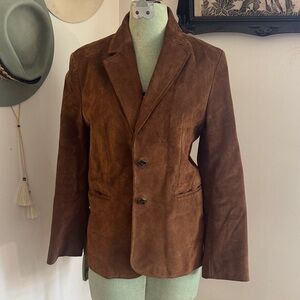 Banana Republic Rich Brown Suede Blazer